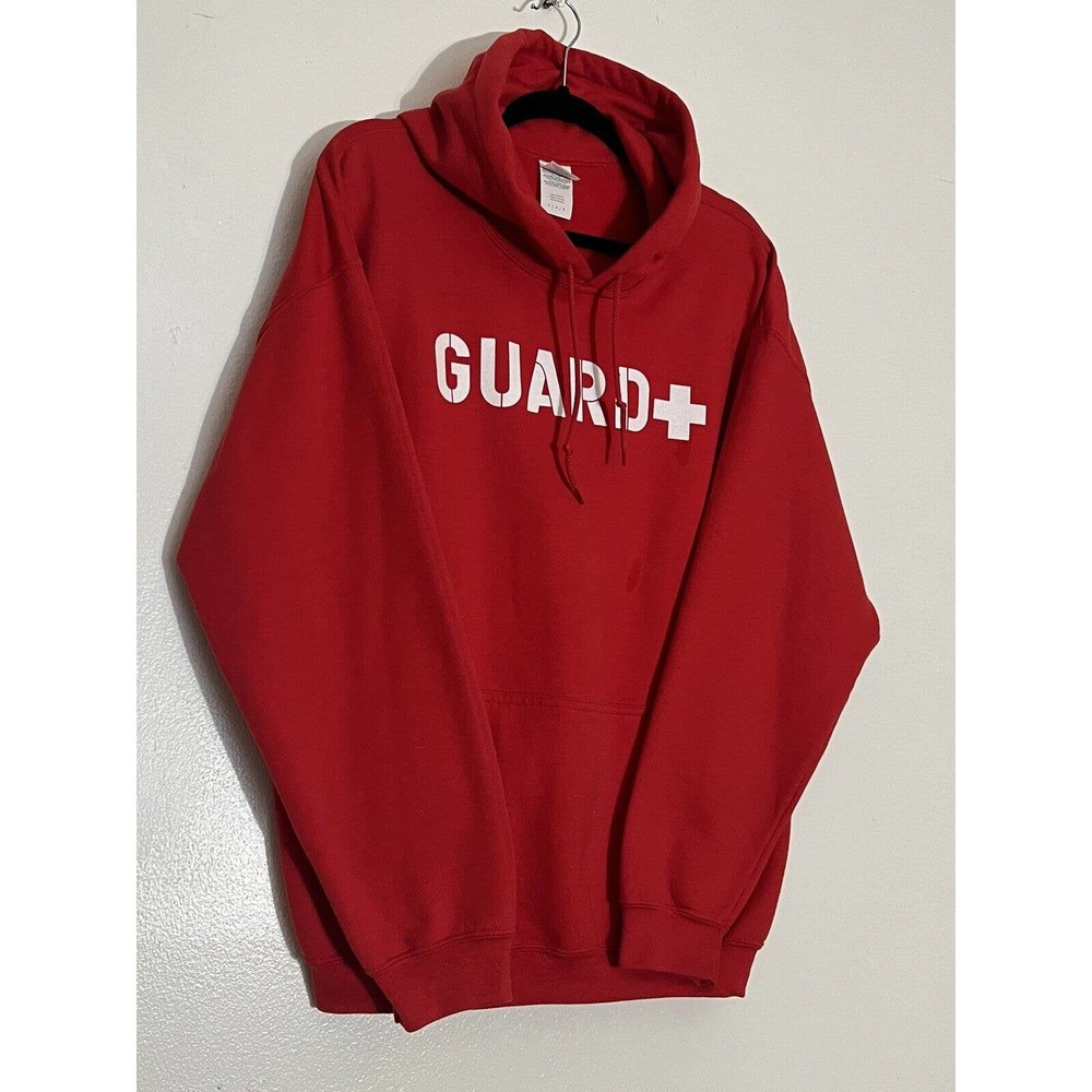 Red Life Guard Hoodie/pullover/sweater Size Large